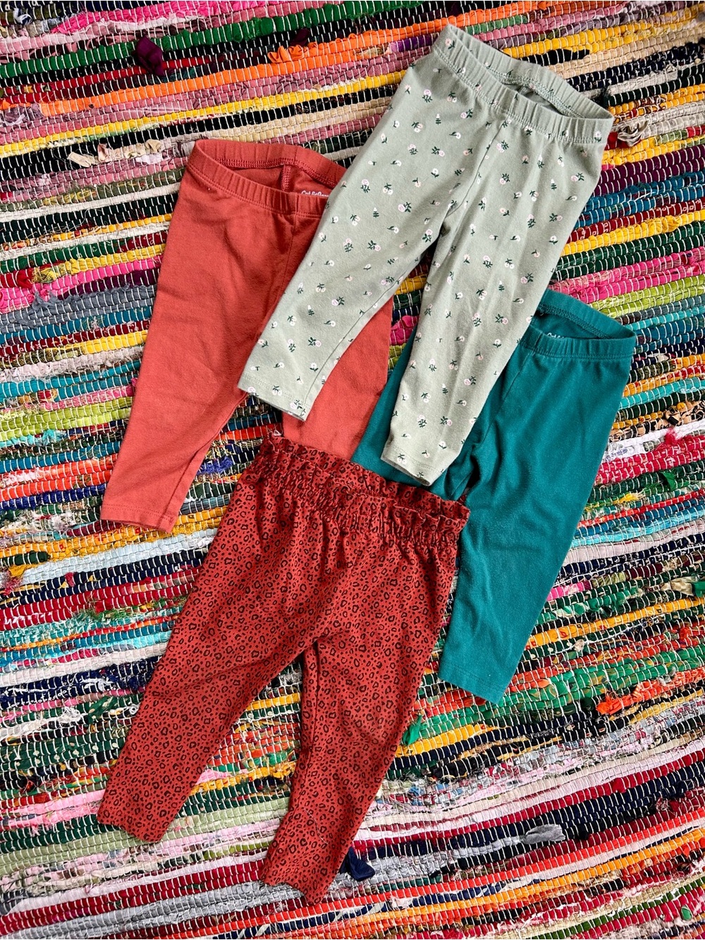 Cat & Jack Girls' 4-Pack Leggings Set 12 MOS